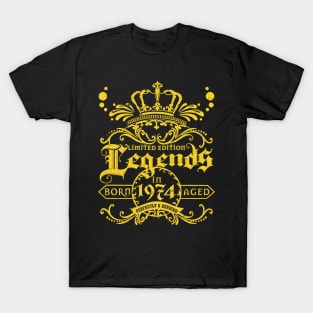 50th Years Old Birthday Tee Legends Born 1974 T-Shirt